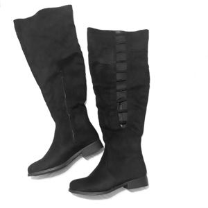 Black over the knee boots